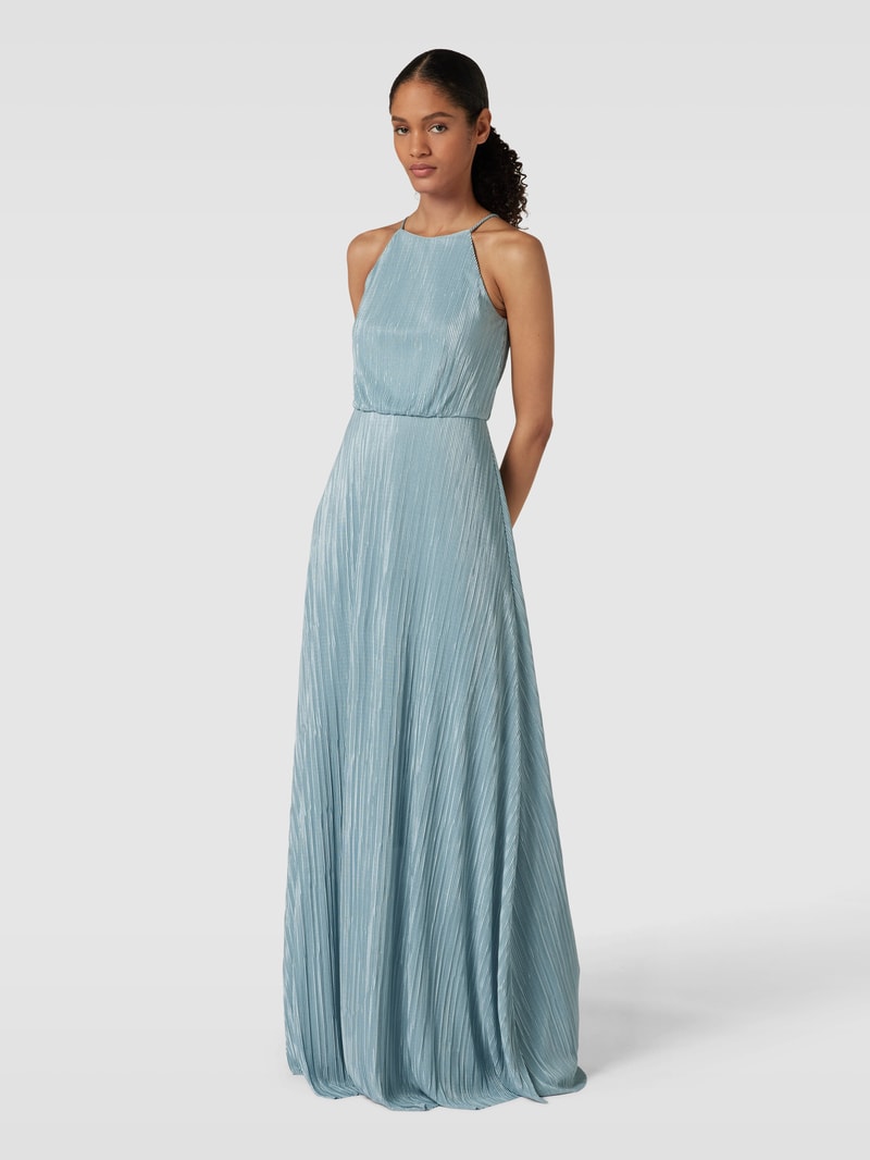 Abendkleid mit Strukturmuster in schilf