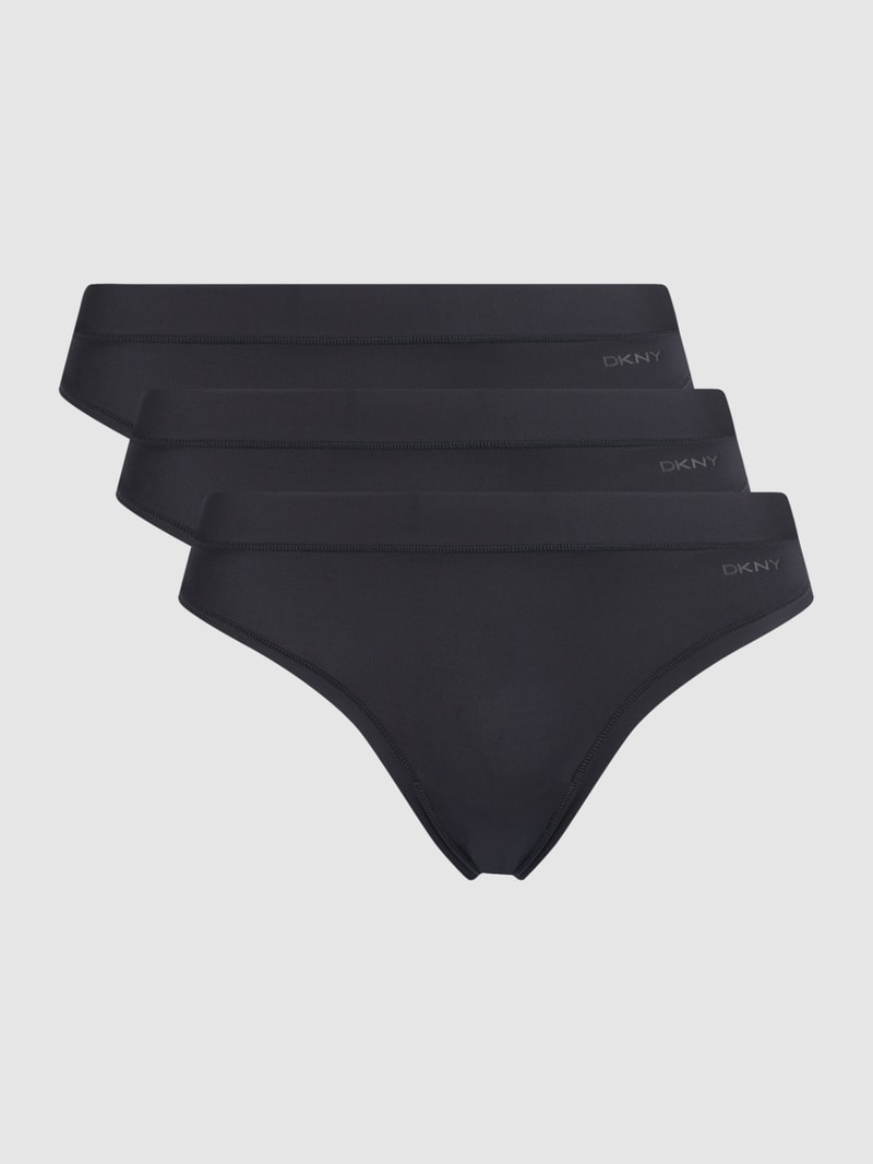 String aus Mikrofaser im 3er-Pack in schwarz