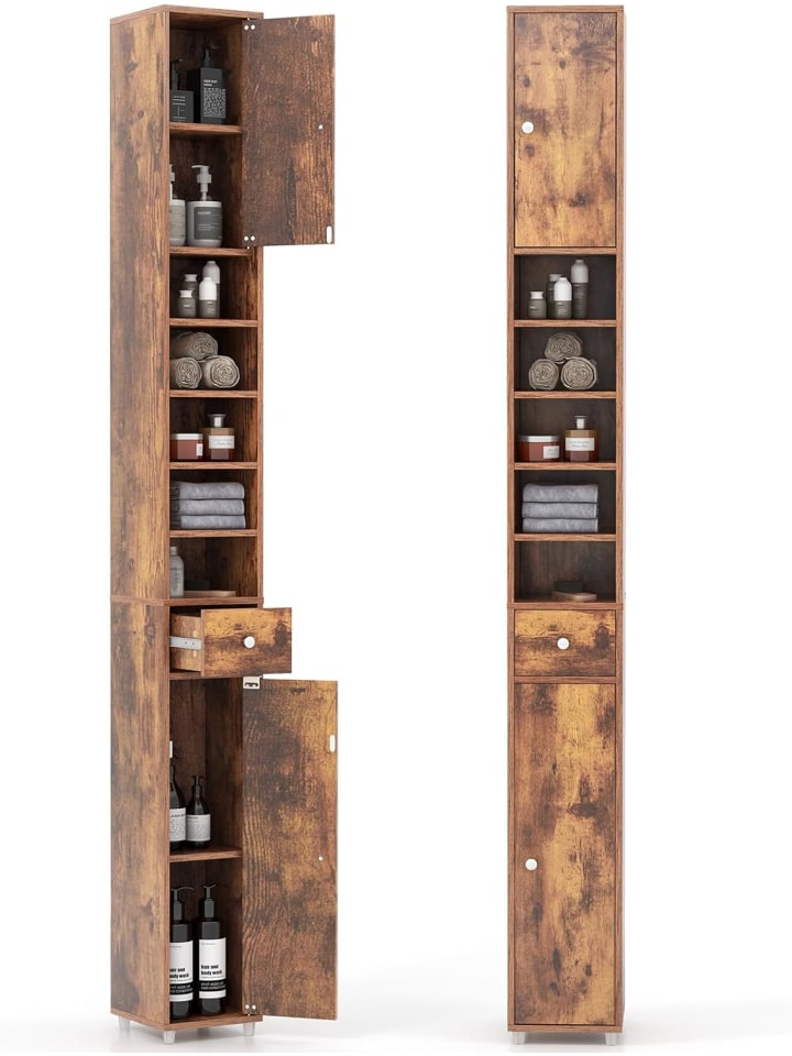 COSTWAY Hochschrank schmal 180 cm in Braun günstig kaufen onesize
