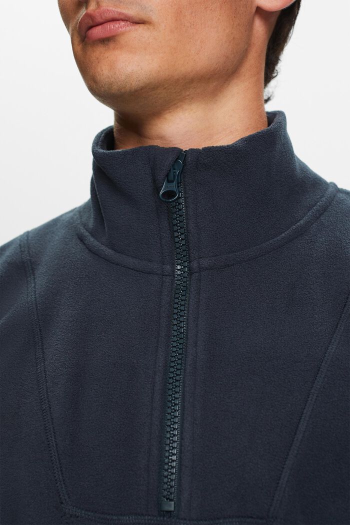 Fleece-Sweatshirt mit halblangem Reißverschluss