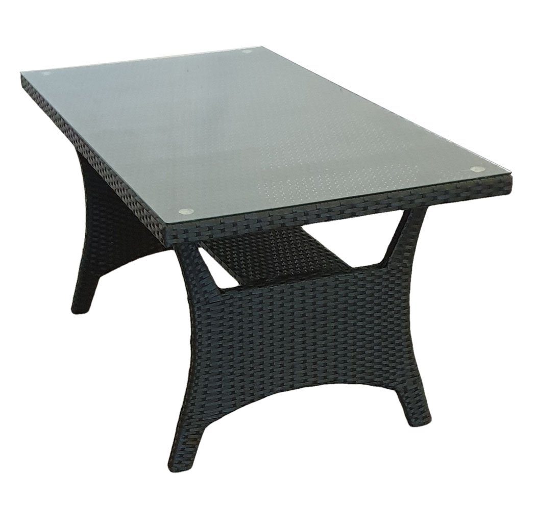 KMH Gartenlounge-Set Polyrattan Set *Hannover* schwarz (106116), (2-tlg)