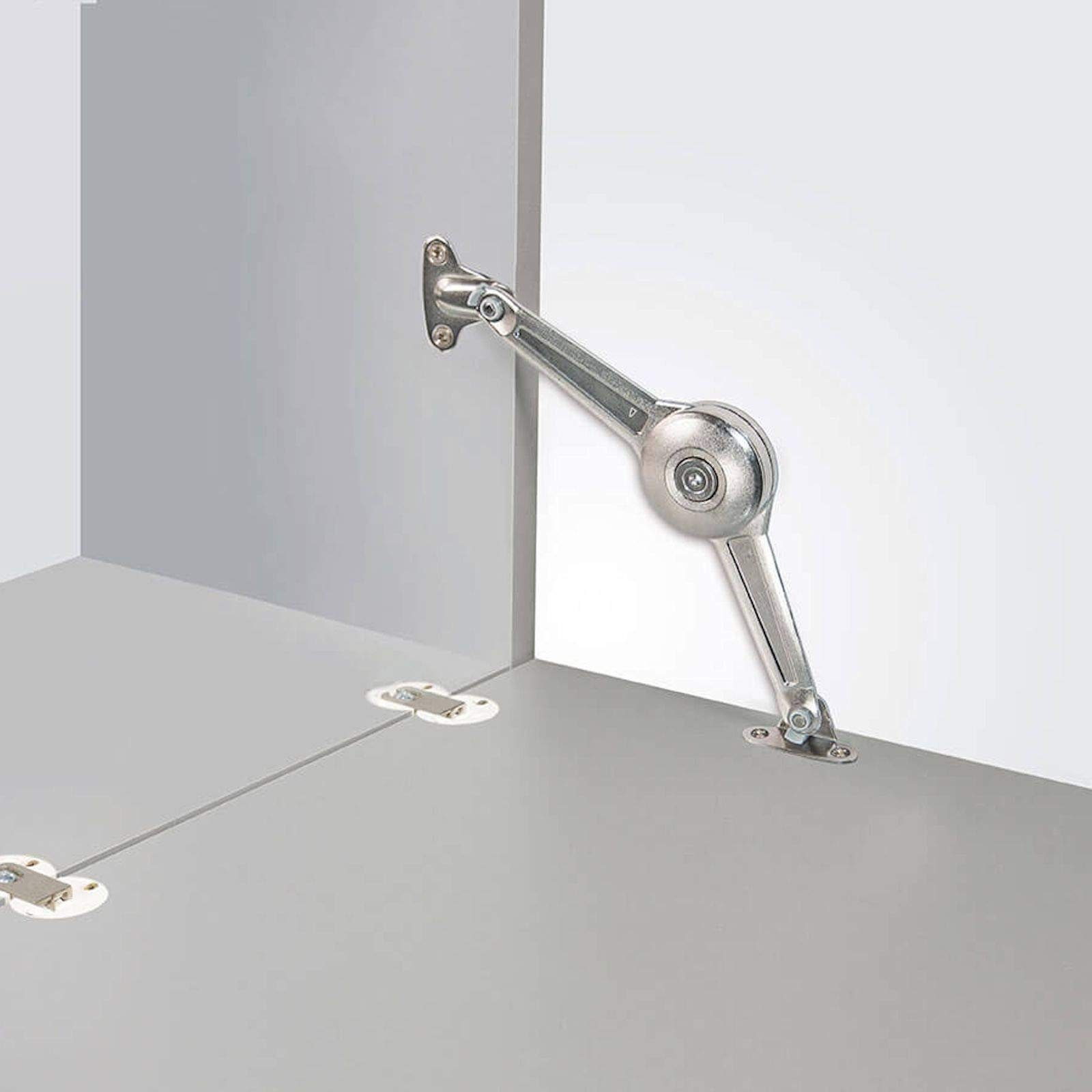 SO-TECH® Möbelbeschlag Kesseböhmer Duo Klappenstütze einstellbar 75 - 110°, für Klappenhöhe: 200 - 500 mm Klappenbeschlag