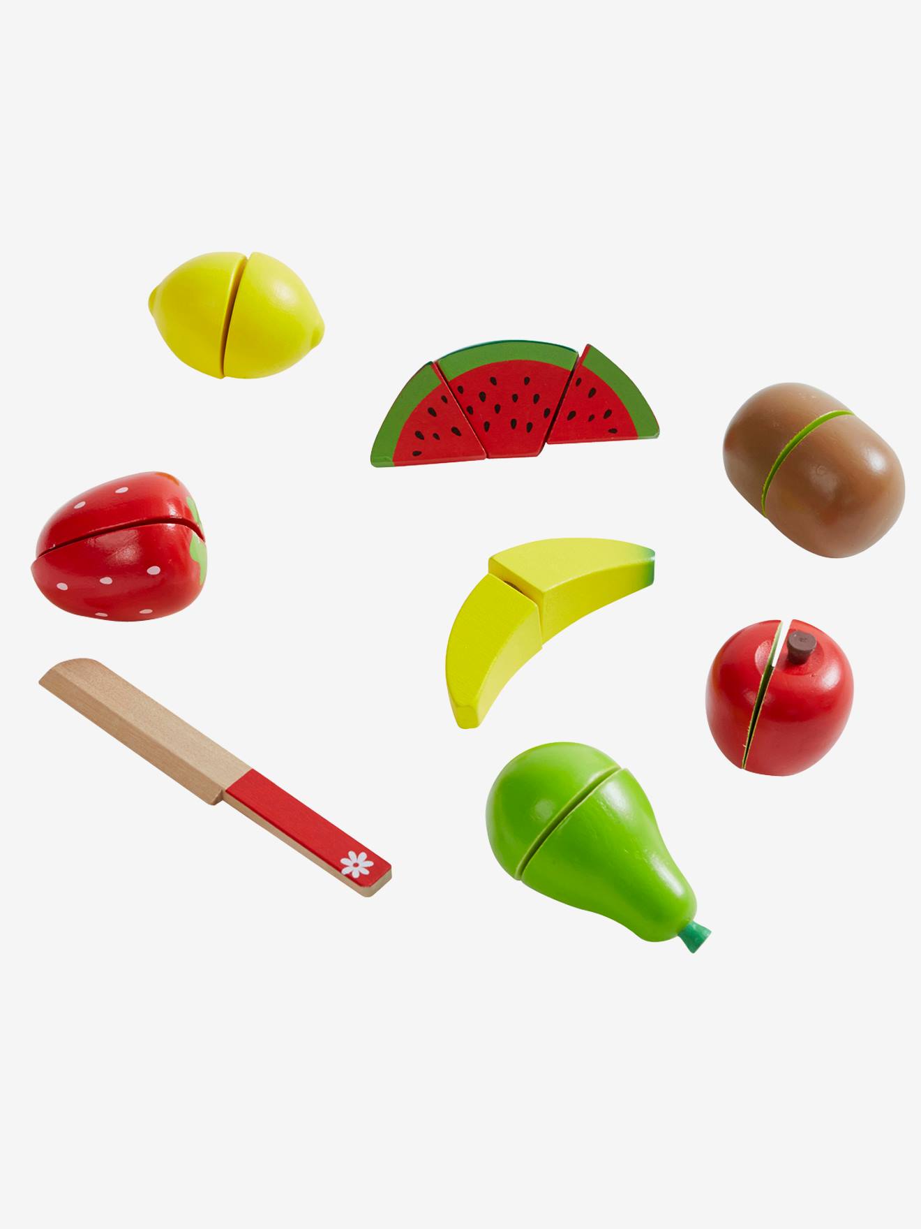 Fruits à découper en bois FSC® multicolore