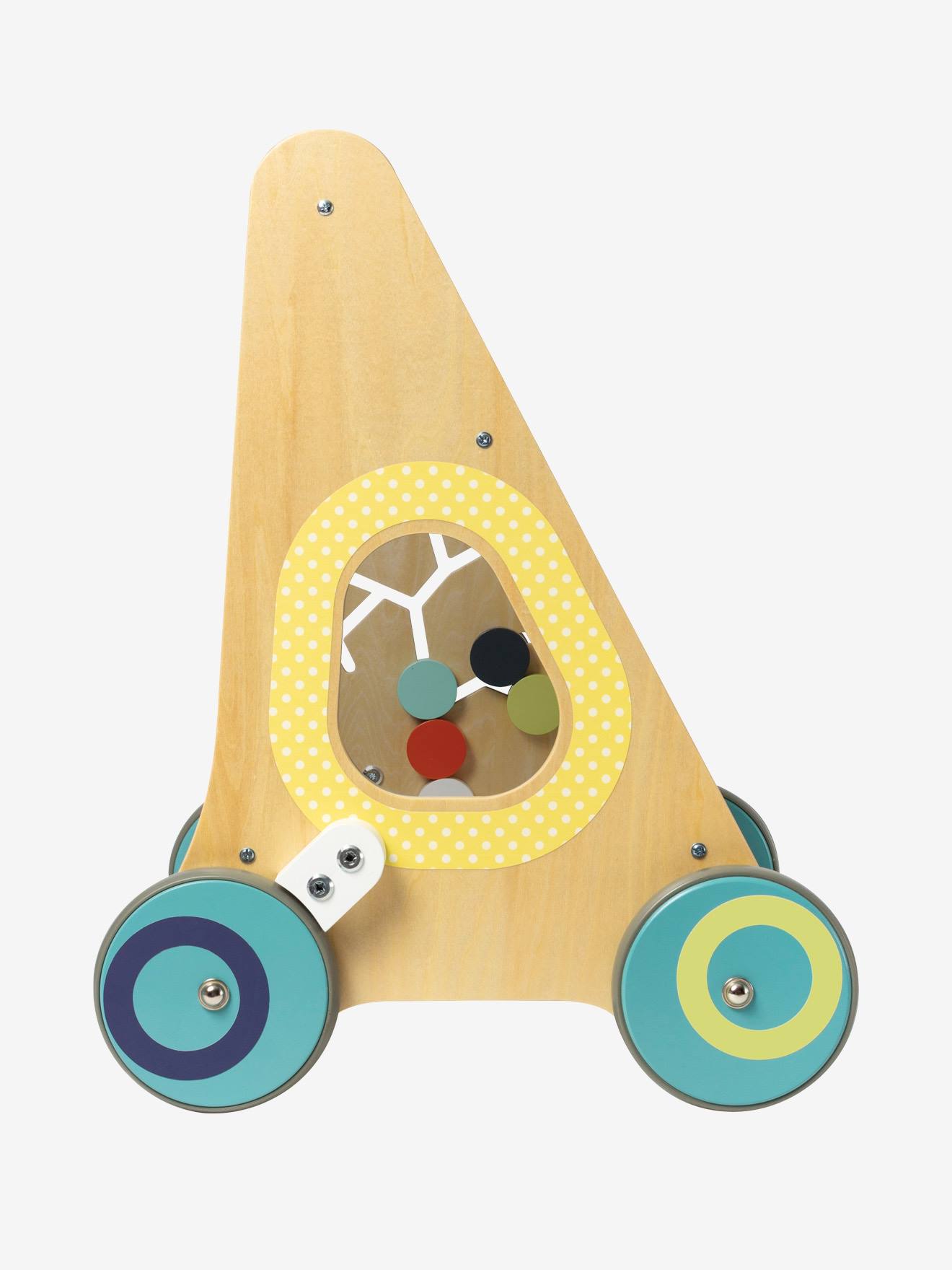 Chariot de marche avec freins en bois FSC® vert