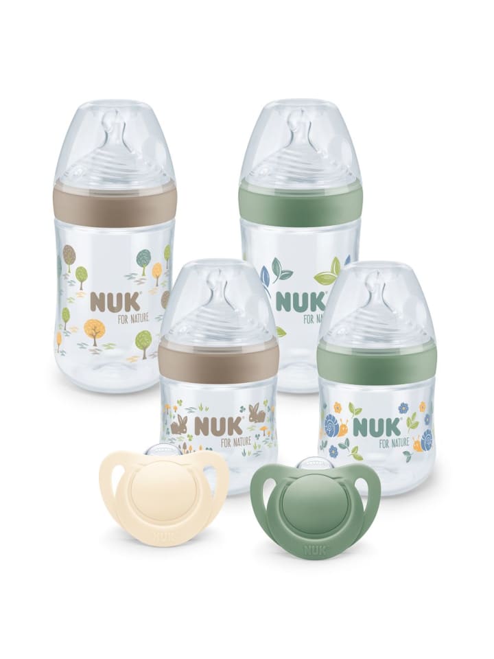 NUK 6-tlg. Perfect-Start-Set for Nature - 4x PP-Flasche in gruen,beige,motiv günstig kaufen onesize