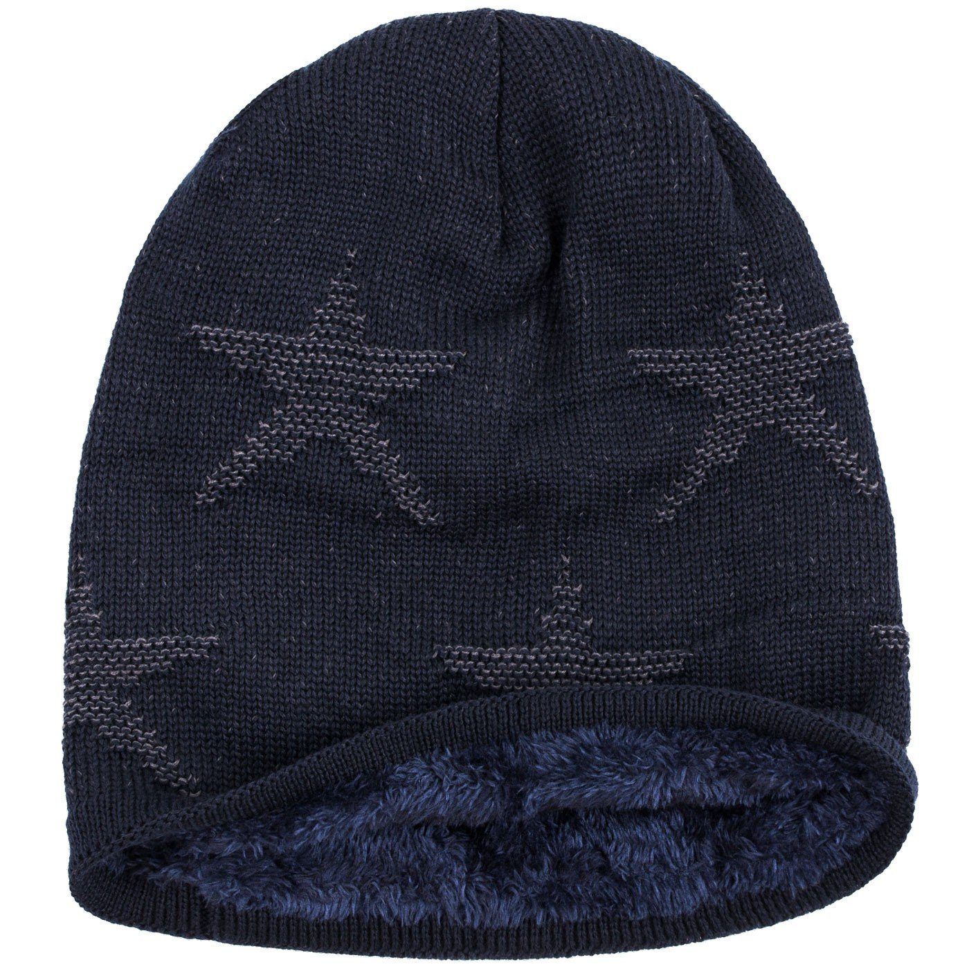 compagno Strickmütze (1-St) Warm gefütterte Wintermütze Strickmütze Beanie Damen und Herren