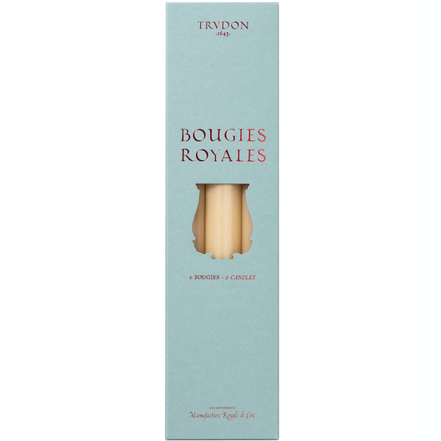 Trudon Bougies Royales Chandelles Pierre x6