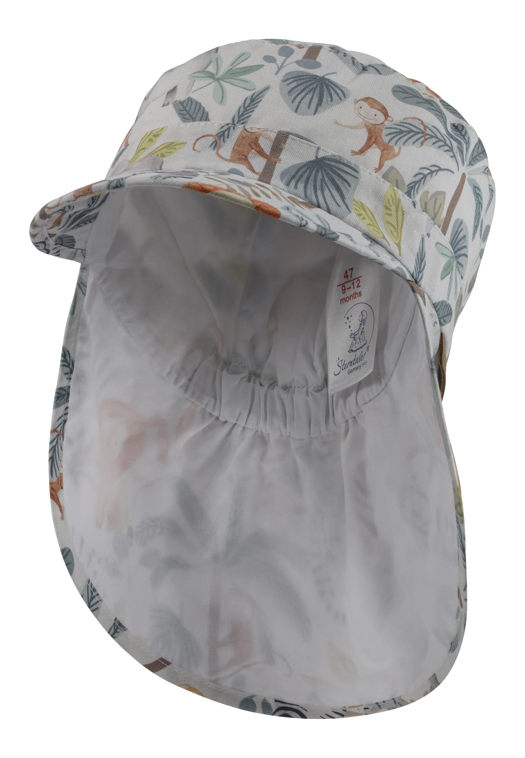 Schirmmütze mit Nackenschutz und Dschungel-Motiv