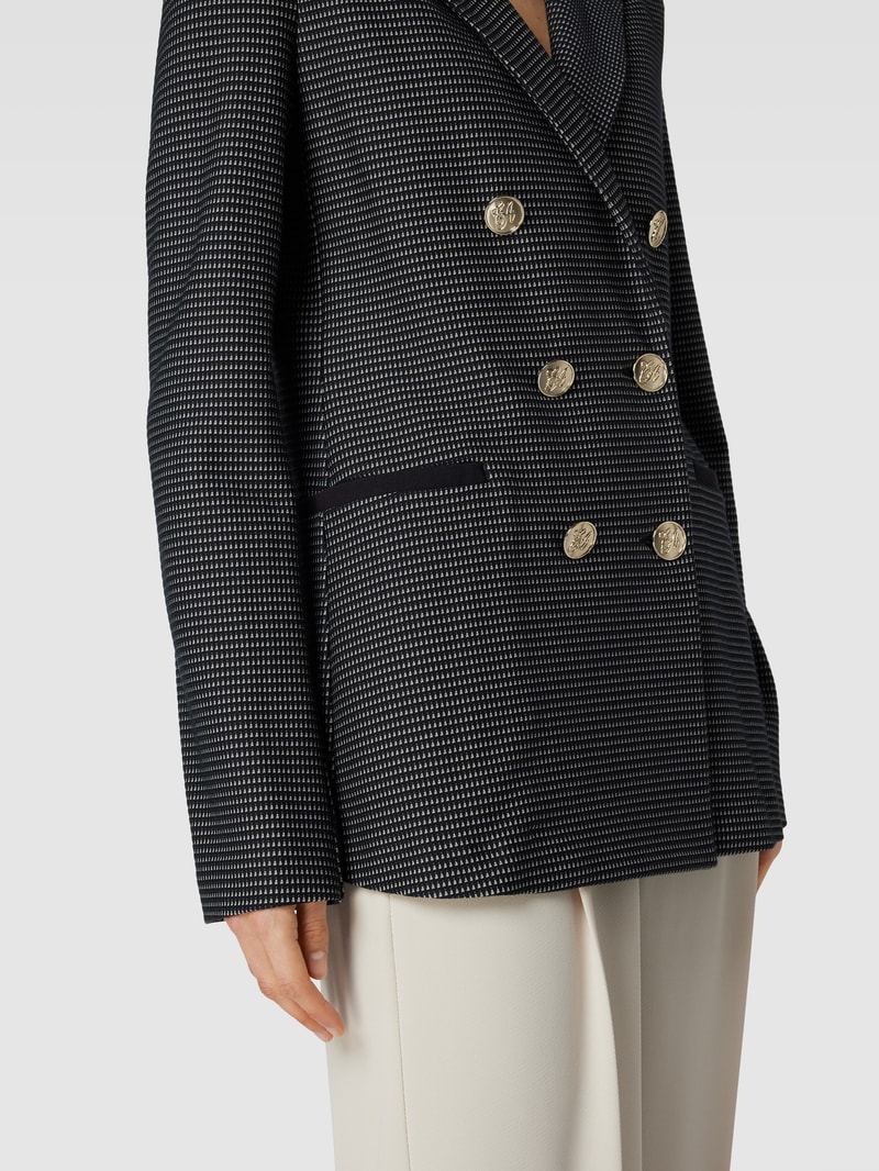 Blazer mit Allover-Muster in schwarz