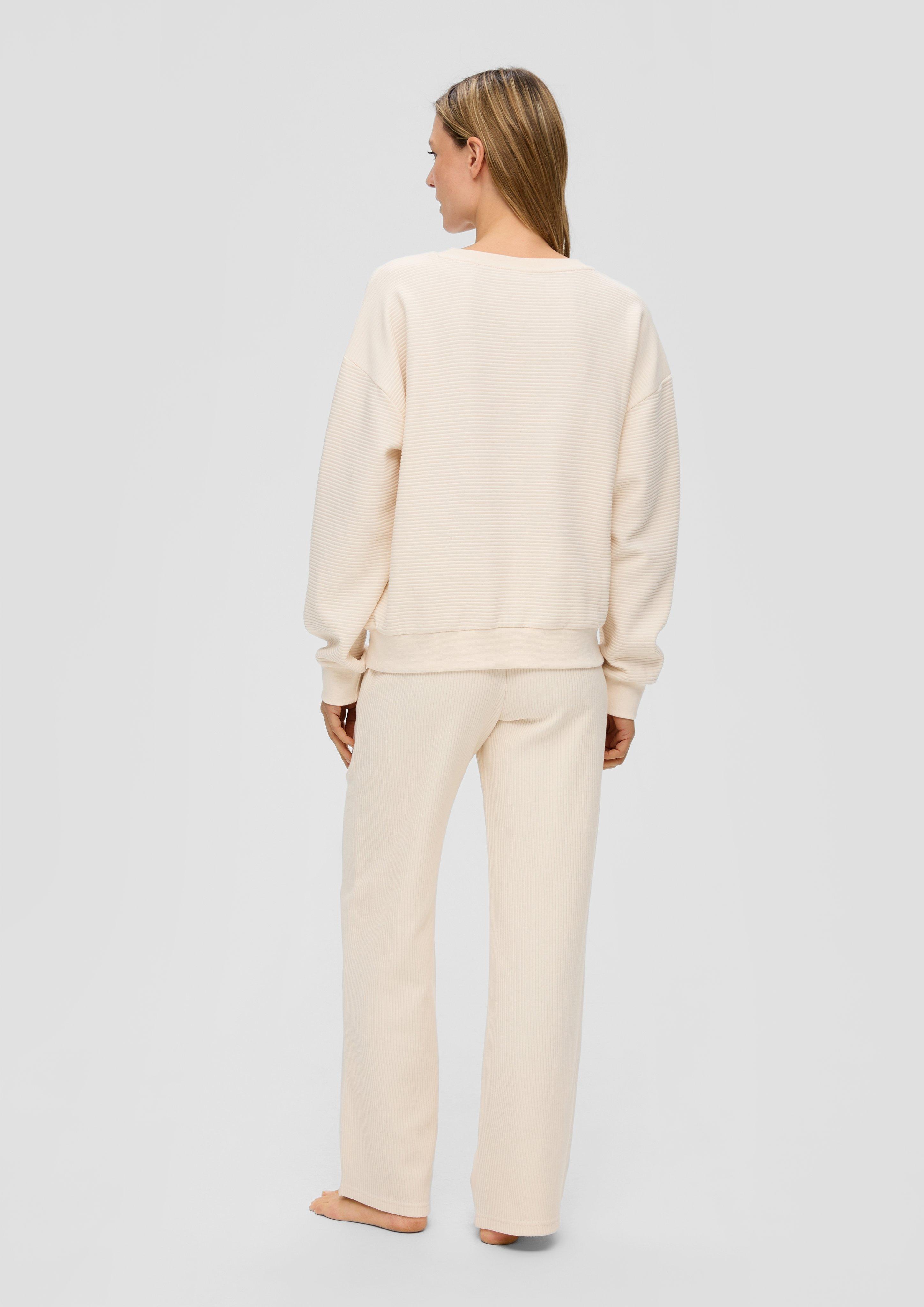 Sweatshirt in Ripp-Optik  6009284-727