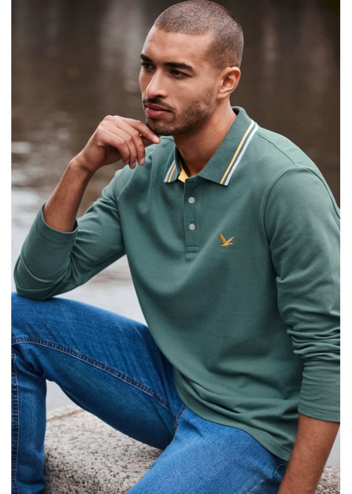 Poloshirt, Langarm (2er Pack)