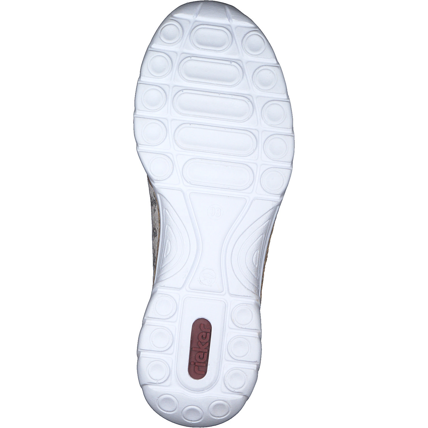 Rieker N4255, Slipper, Damen, shell/beige-silver/perle/perlc