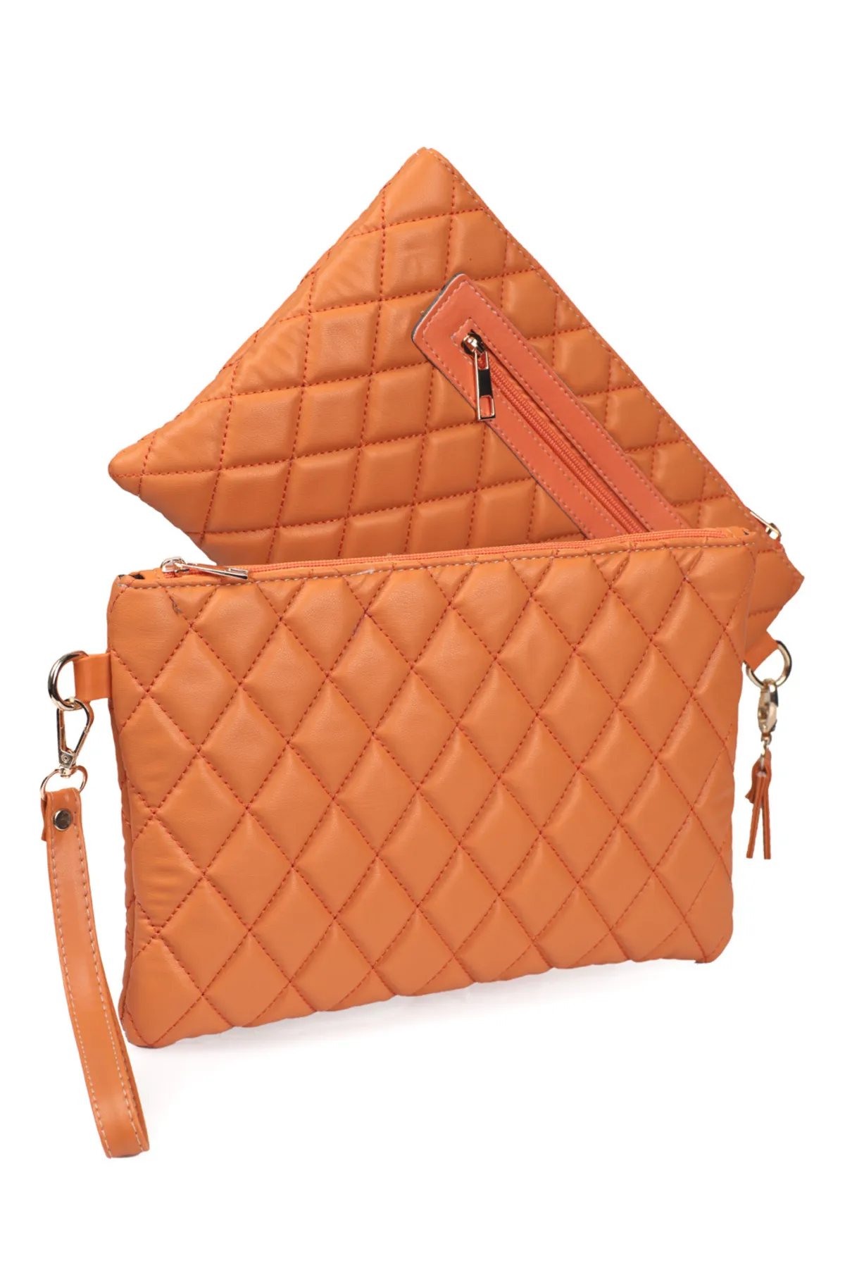 Capone Outfitters  Capone Orange Paris Quilted Orange Damentasche