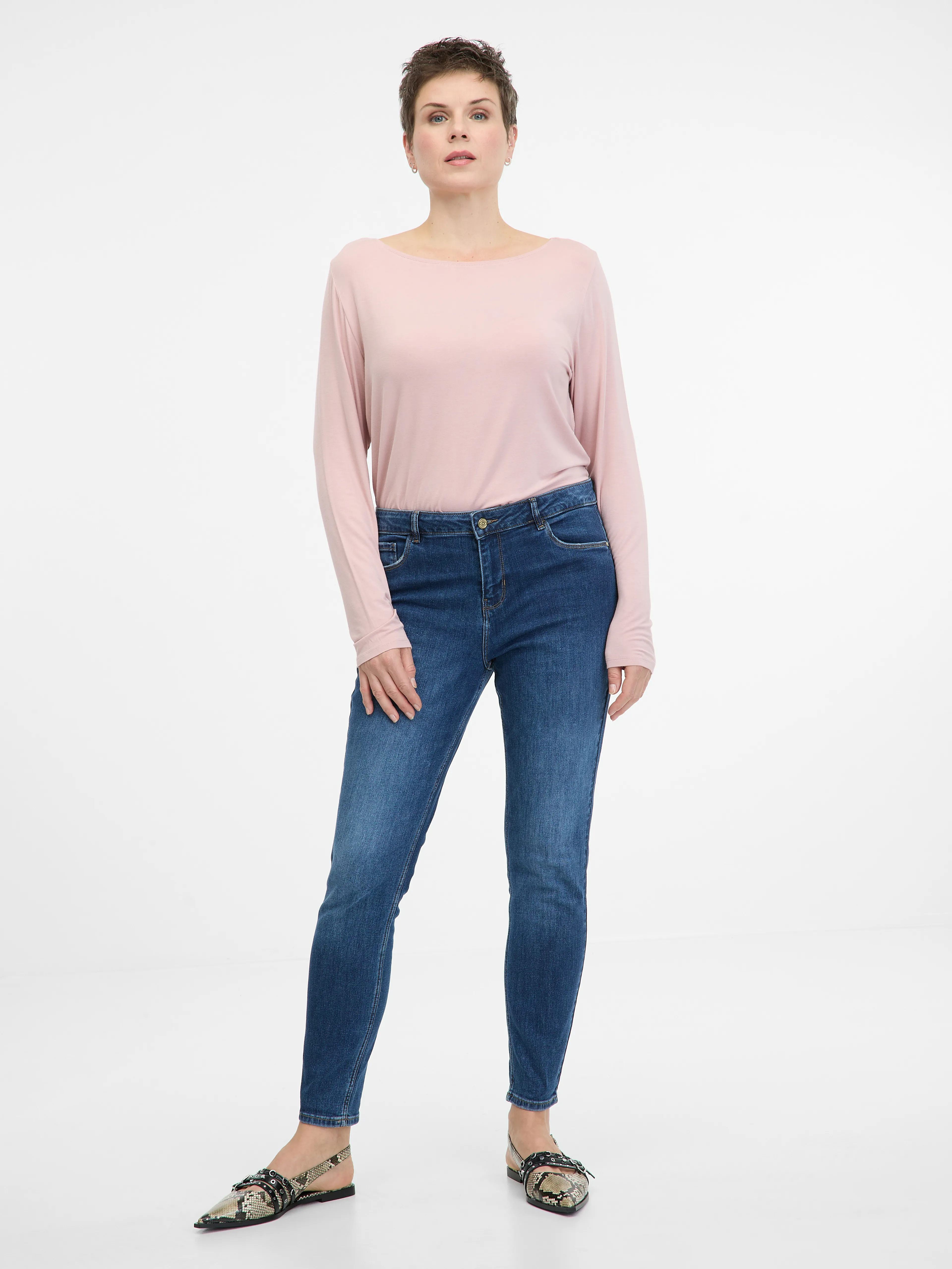Hellrosa Damen-Langarmshirt ORSAY