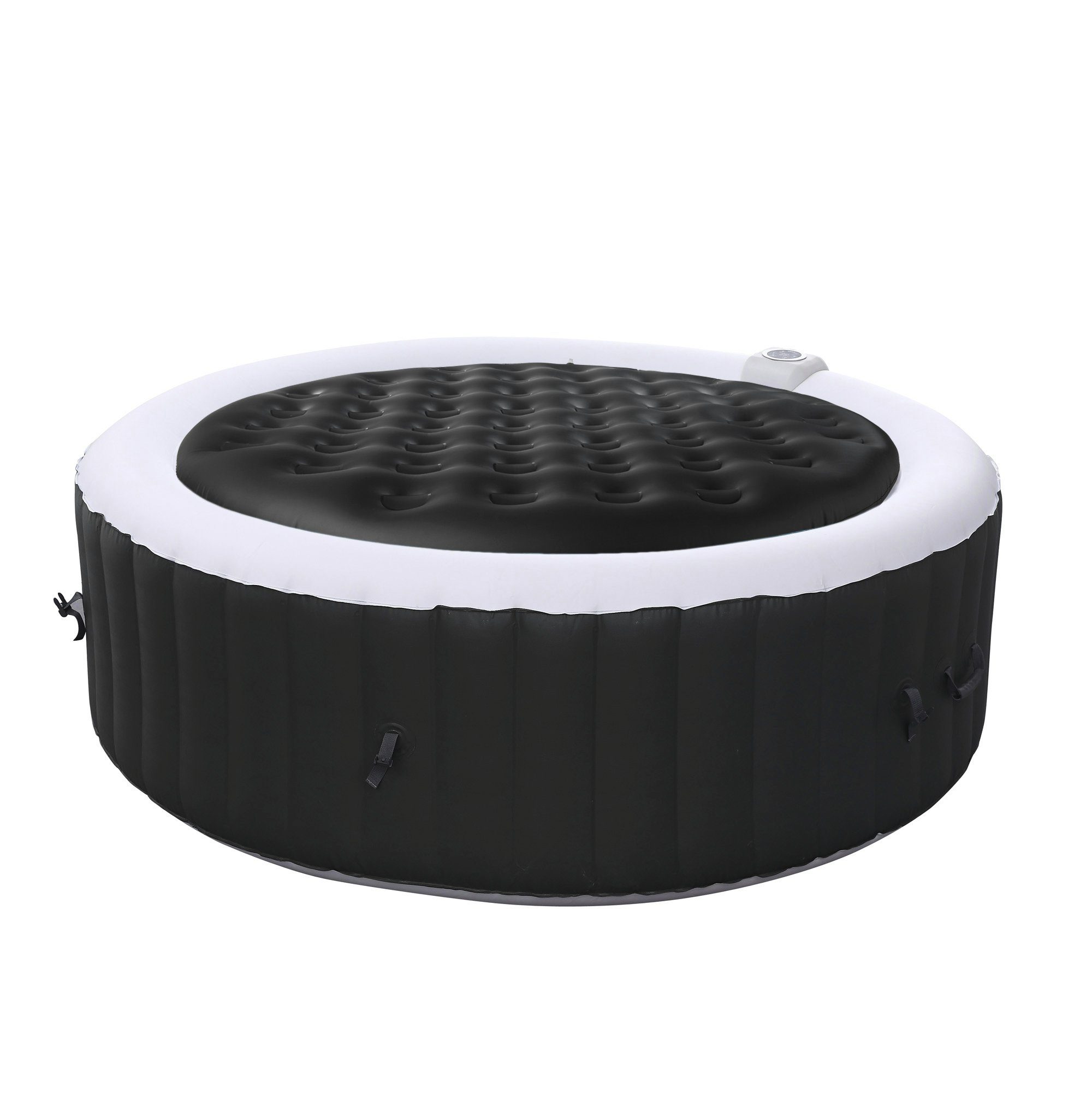 Arebos Pool-Abdeckplane Thermoabdeckung für Whirlpools, schwarz, Whirlpoolzubehör für Pools (Thermoabdeckung für Whirlpool 4P Ø135cm schwarz)