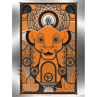Disney Poster Metallic Print Simba 30 x 40 cm
