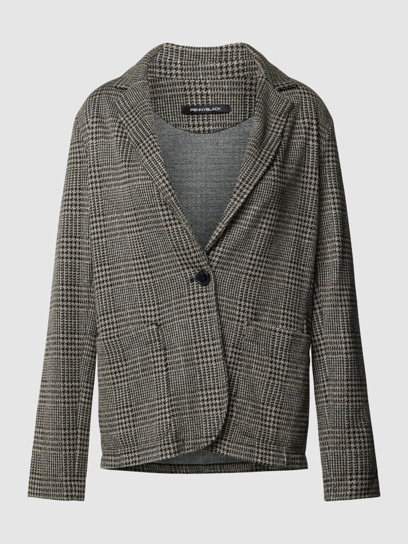 Blazer mit Webmuster Modell 'SPINETT' in mittelgrau