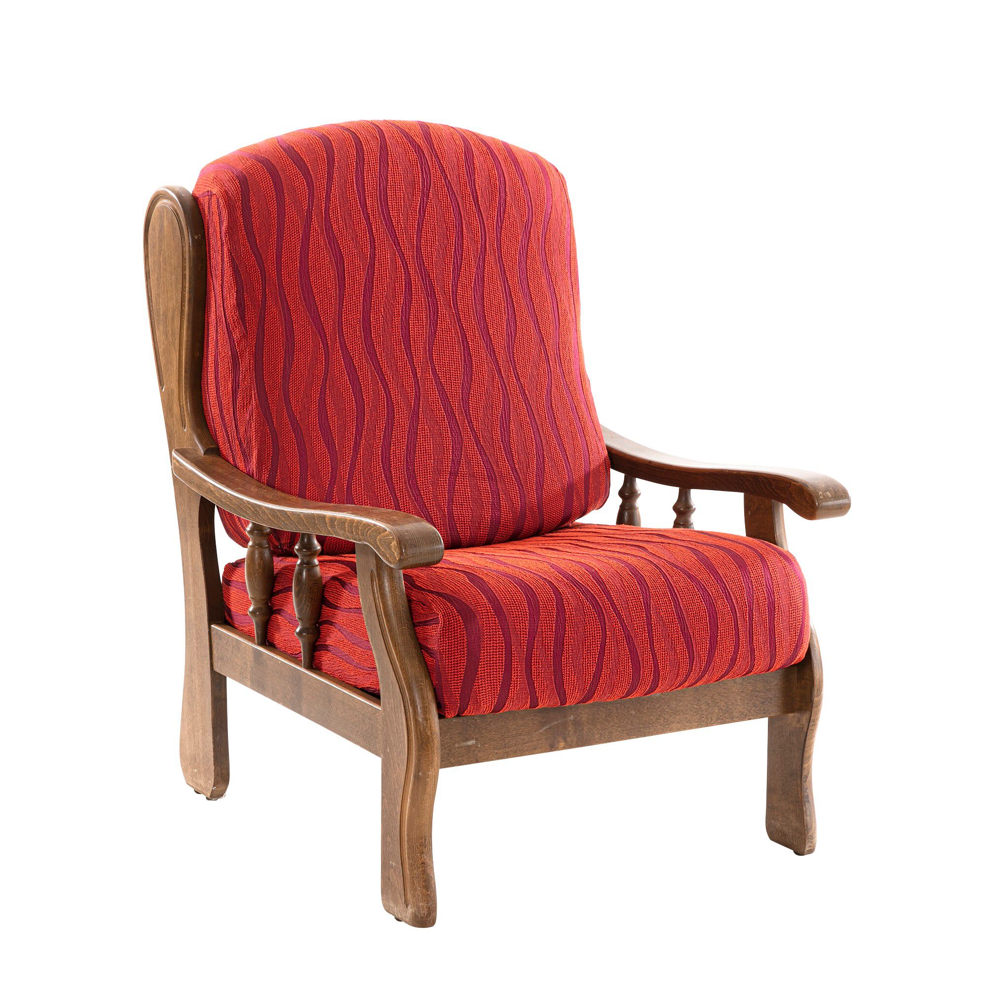 Housses extensible jacquard pour fauteuil rustique
