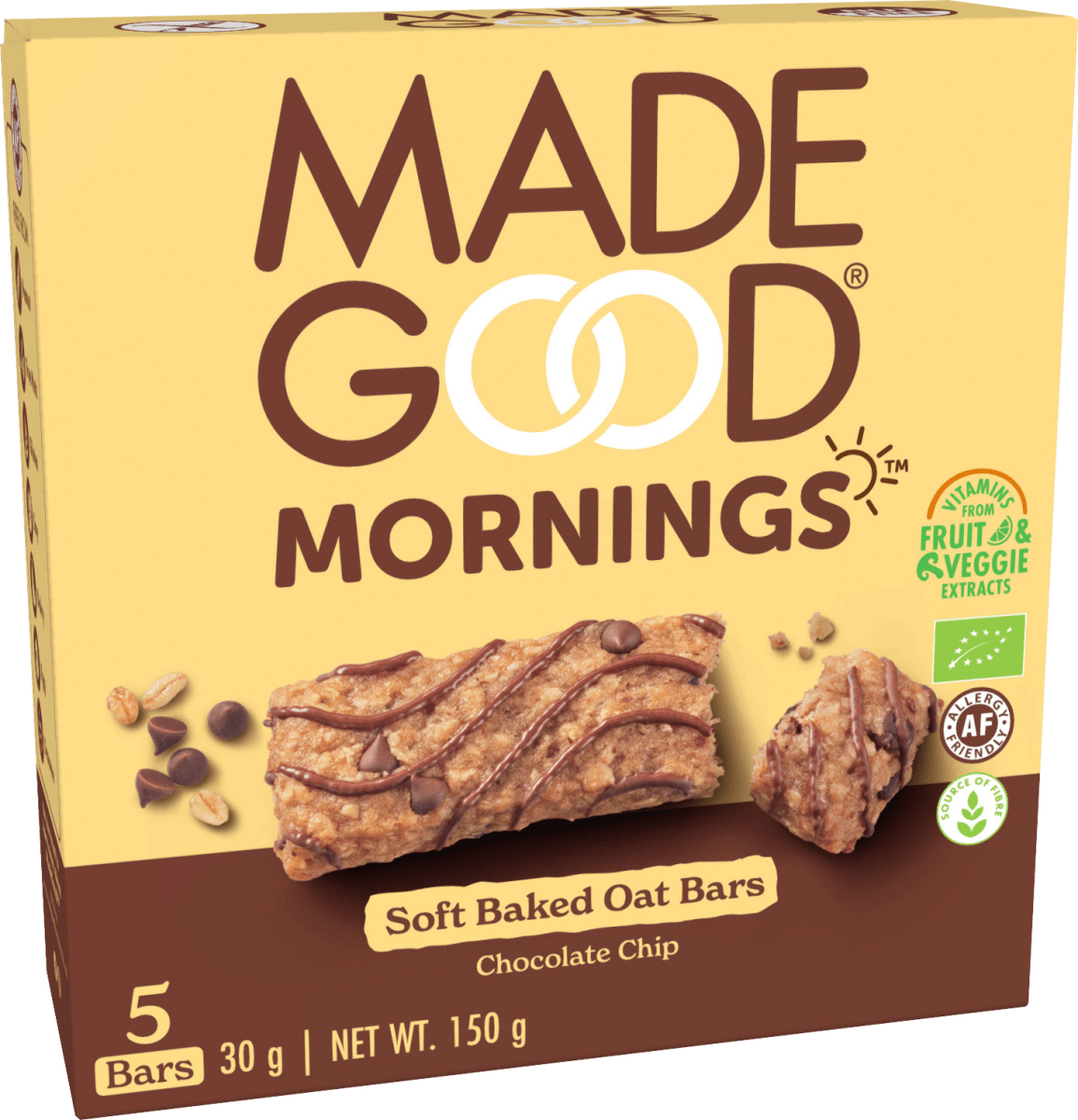 Müsliriegel, Chocolate Chip, Soft Baked Oat Bars (5 Stück), 150 g