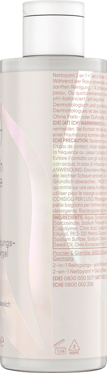 Reinigungs- und Rasiergel 2in1 Satin Care Intimrasur, 190 ml