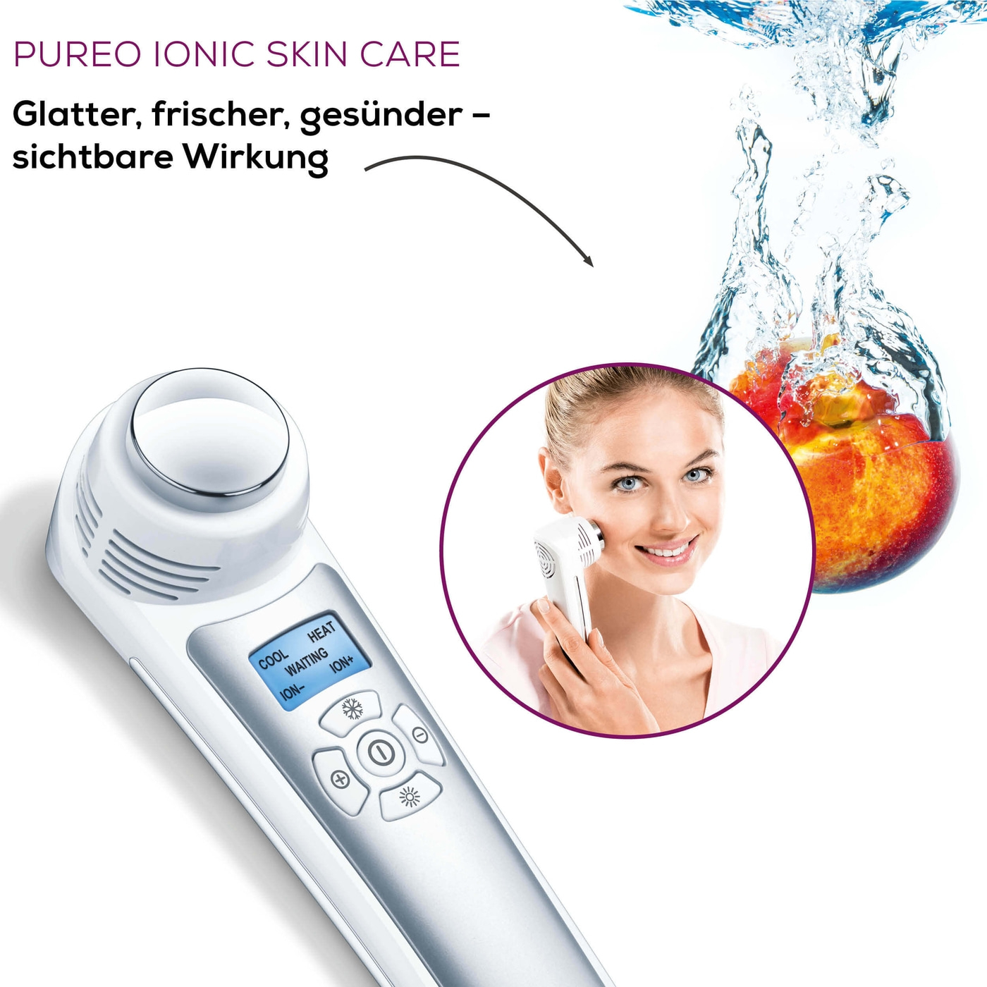 Beurer Anti-Aging-Gesichtspflege FC 90 Pureo Ionic Skin Care-Anti-Aging-Gesichtspflege mit faltenreduzierender Wirkung
