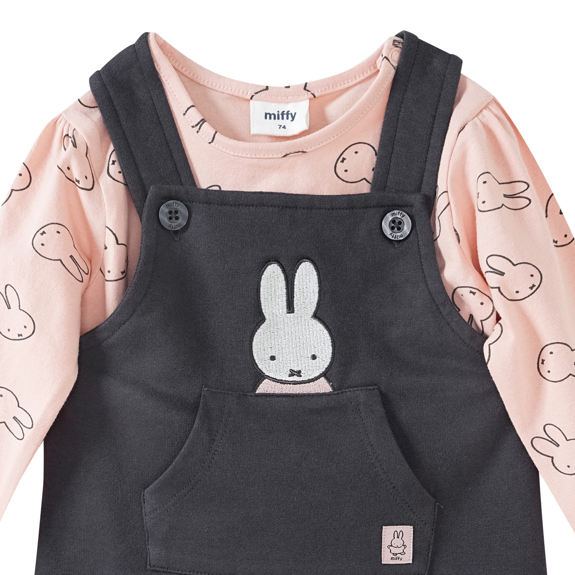 Miffy Latzkleid und Langarmshirt im Set
