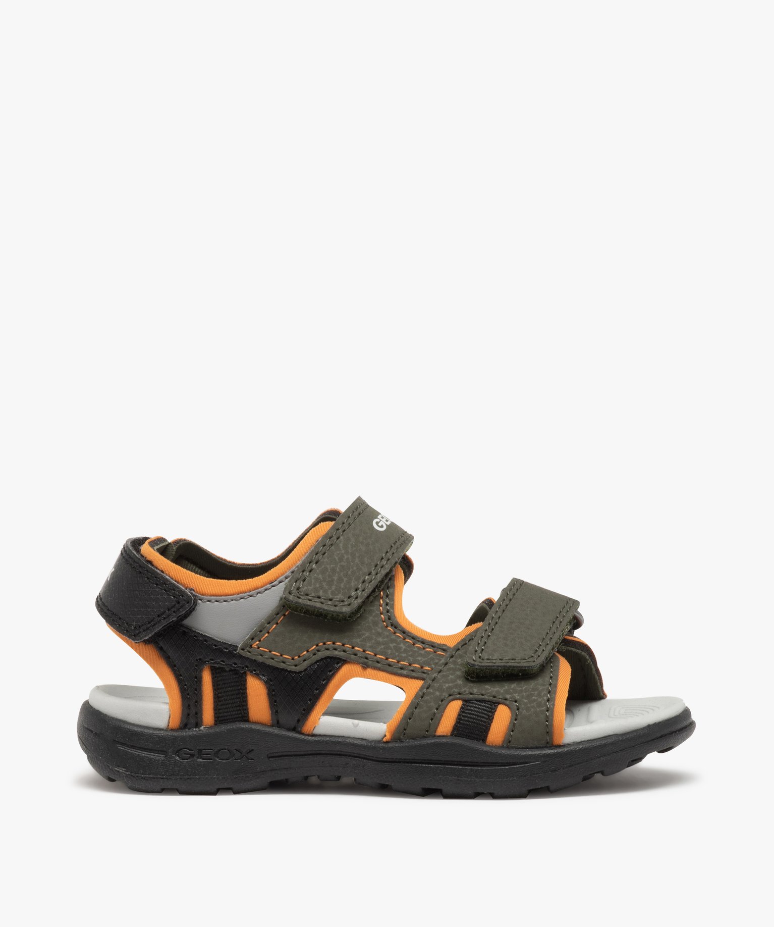 Sandales sport Garçon multicolores à brides scratch - Geox kaki | GEMO