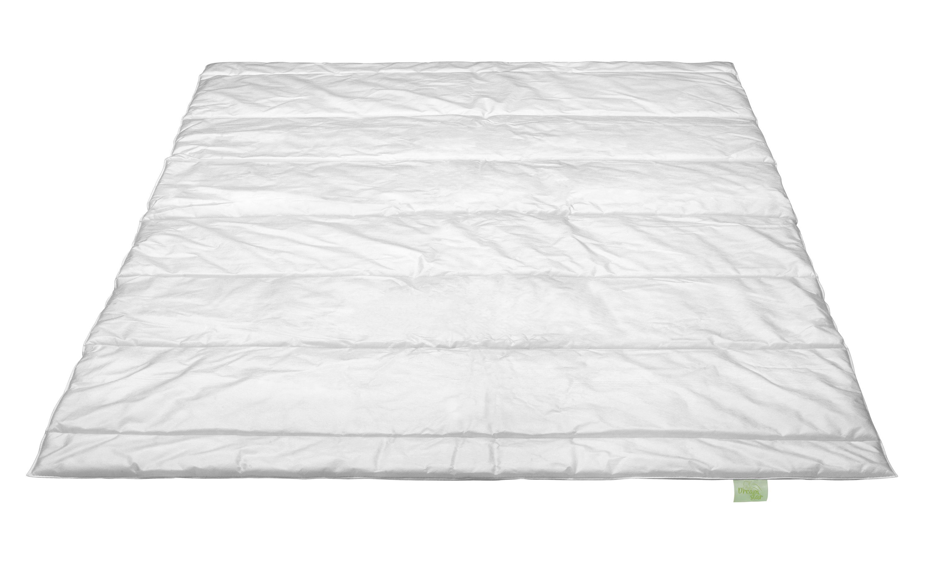 Bettdecke + Kopfkissen, Organic Bettwarenset, Dreamstar, Füllung: Nachhaltige Faserfüllung, Bezug: angenehm weicher Vlies-Bezug, Set bestehend aus Kissen und Sommerbettdecke