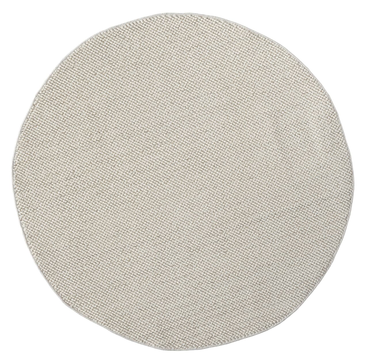 MyFlair Teppich Lucile, 120cm x 120cm, Farbe Weiß, rund, Florhöhe 7mm