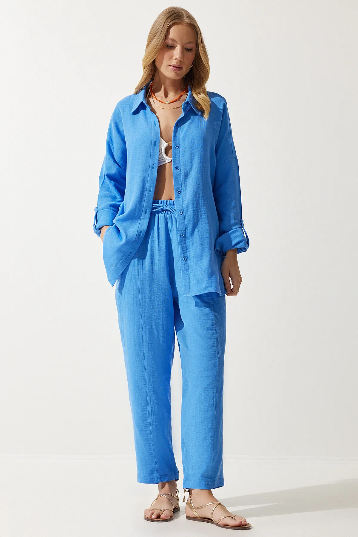 Happiness İstanbul  Zweiteiler - Blau - Regular Fit