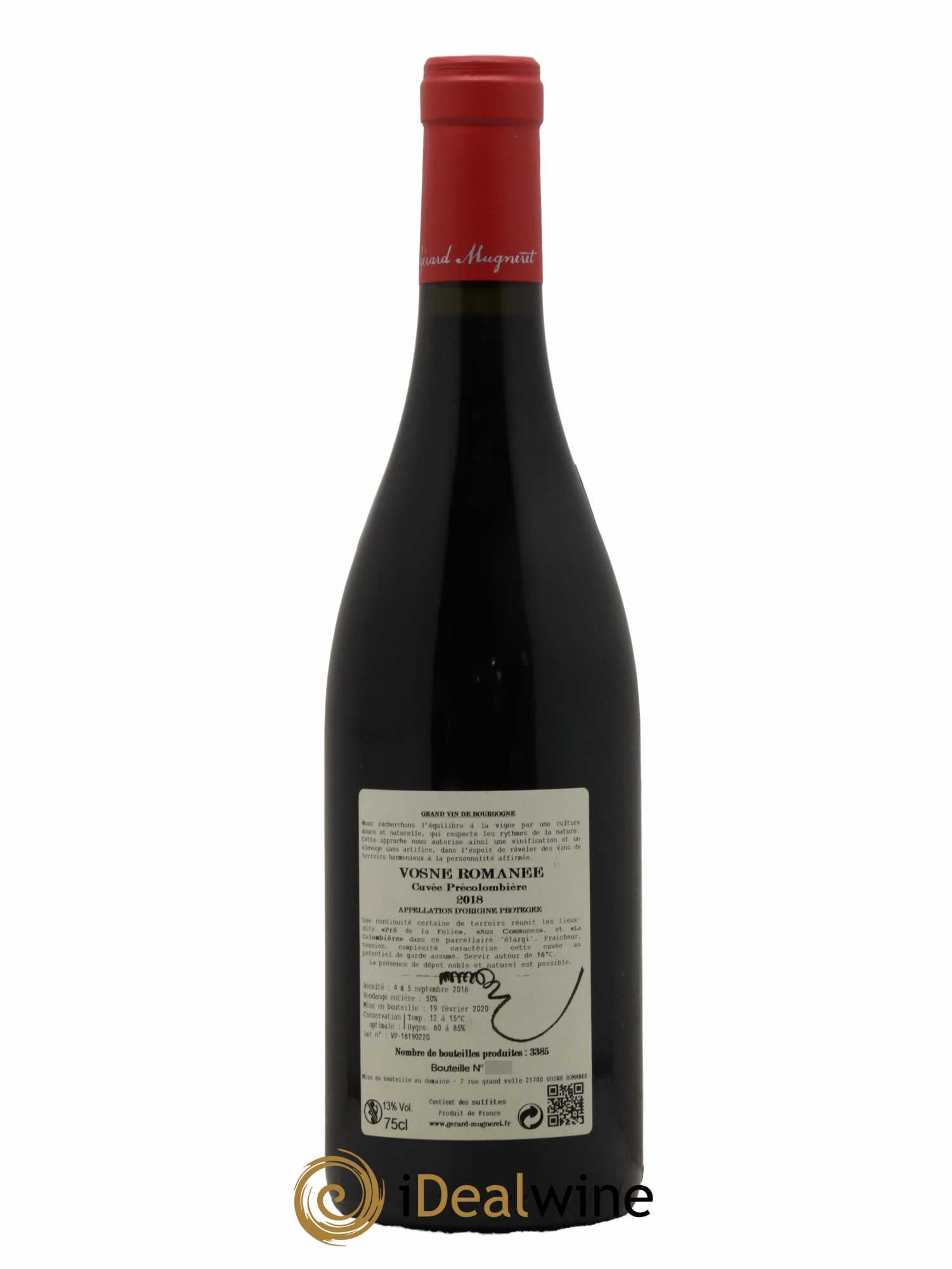 Vosne-Romanée Précolombière Gérard Mugneret  2018 - Lot de 1 Bouteille