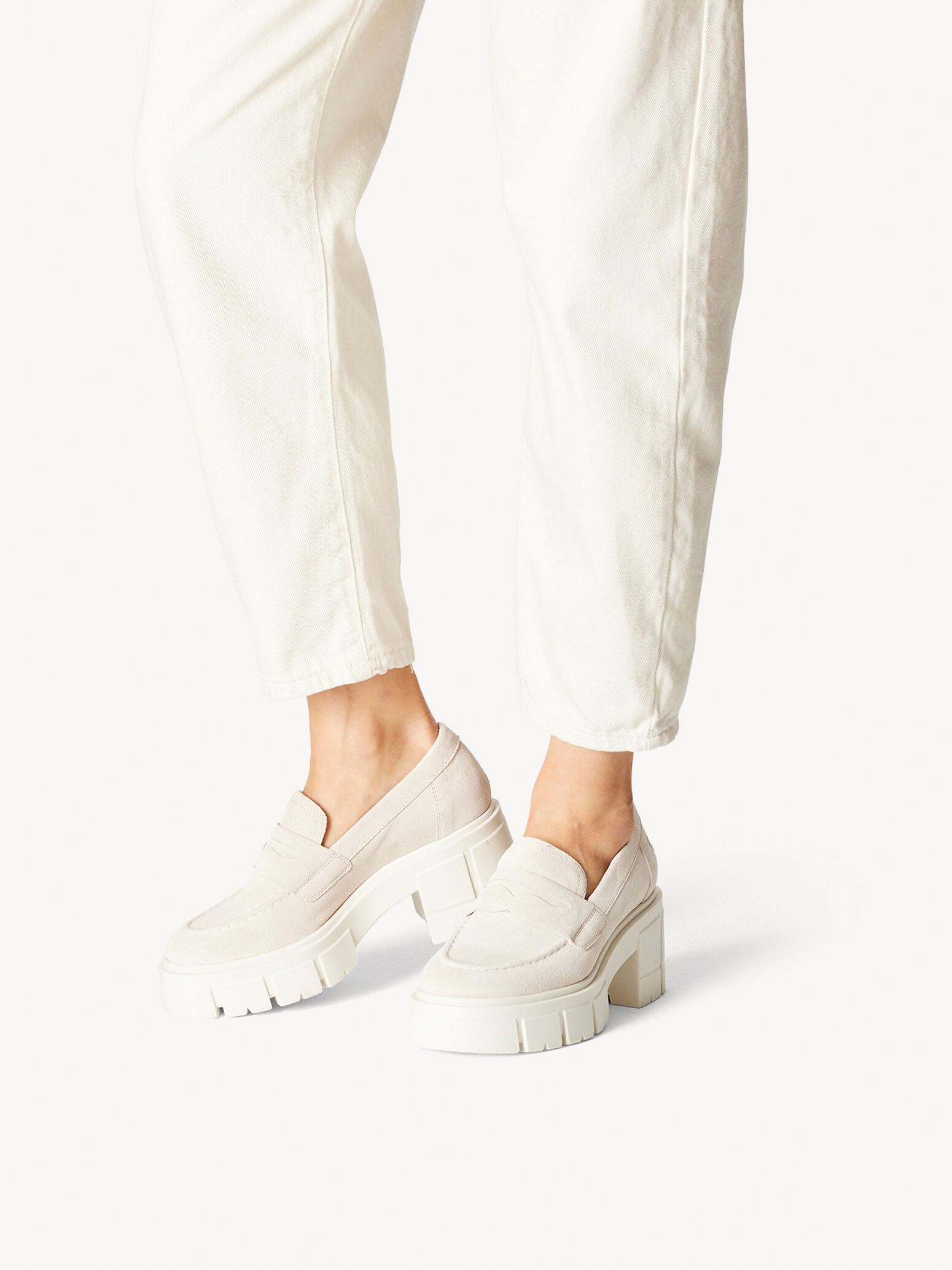 Slipper en cuir - beige