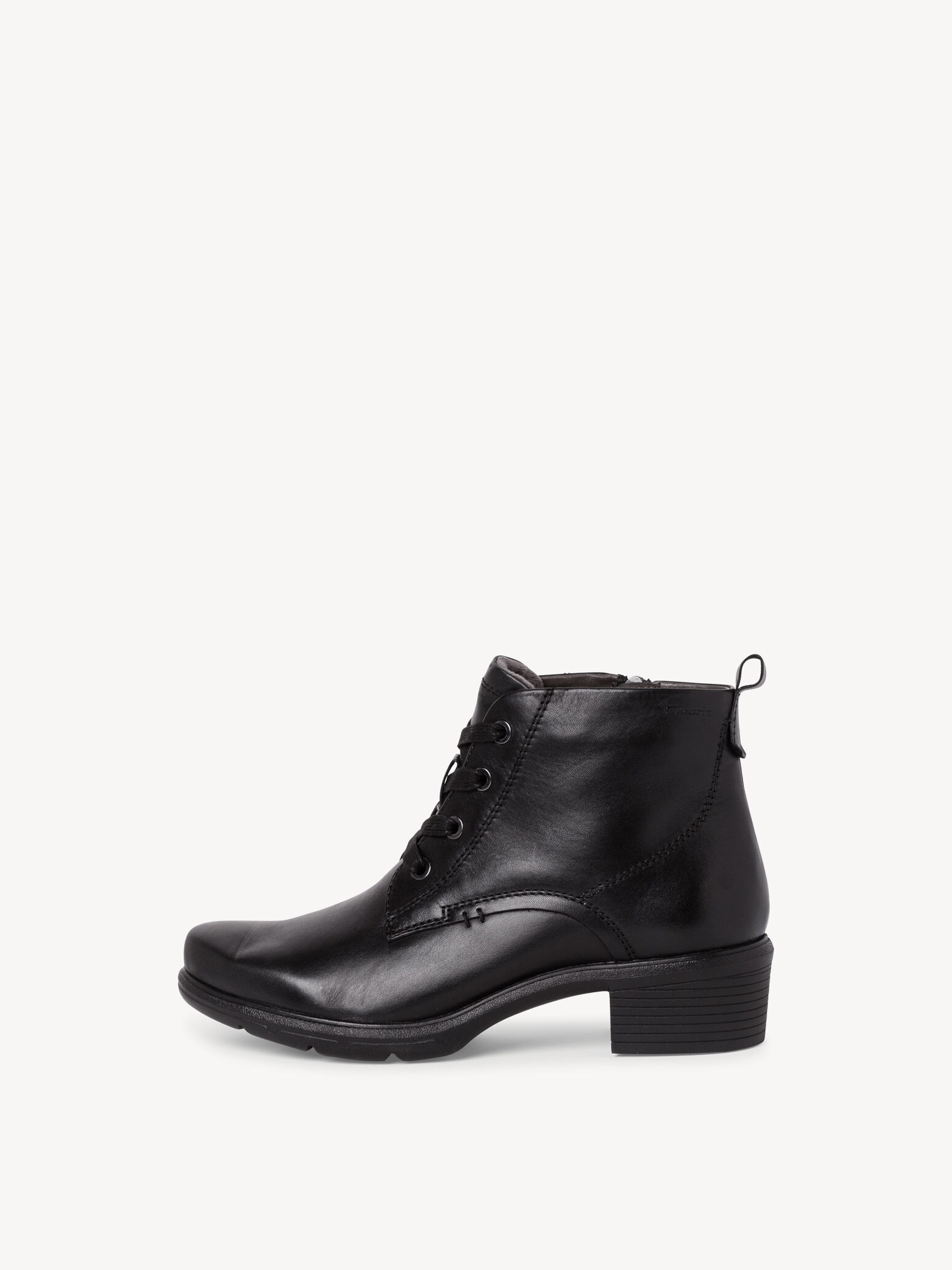 Bottine en cuir - noir
