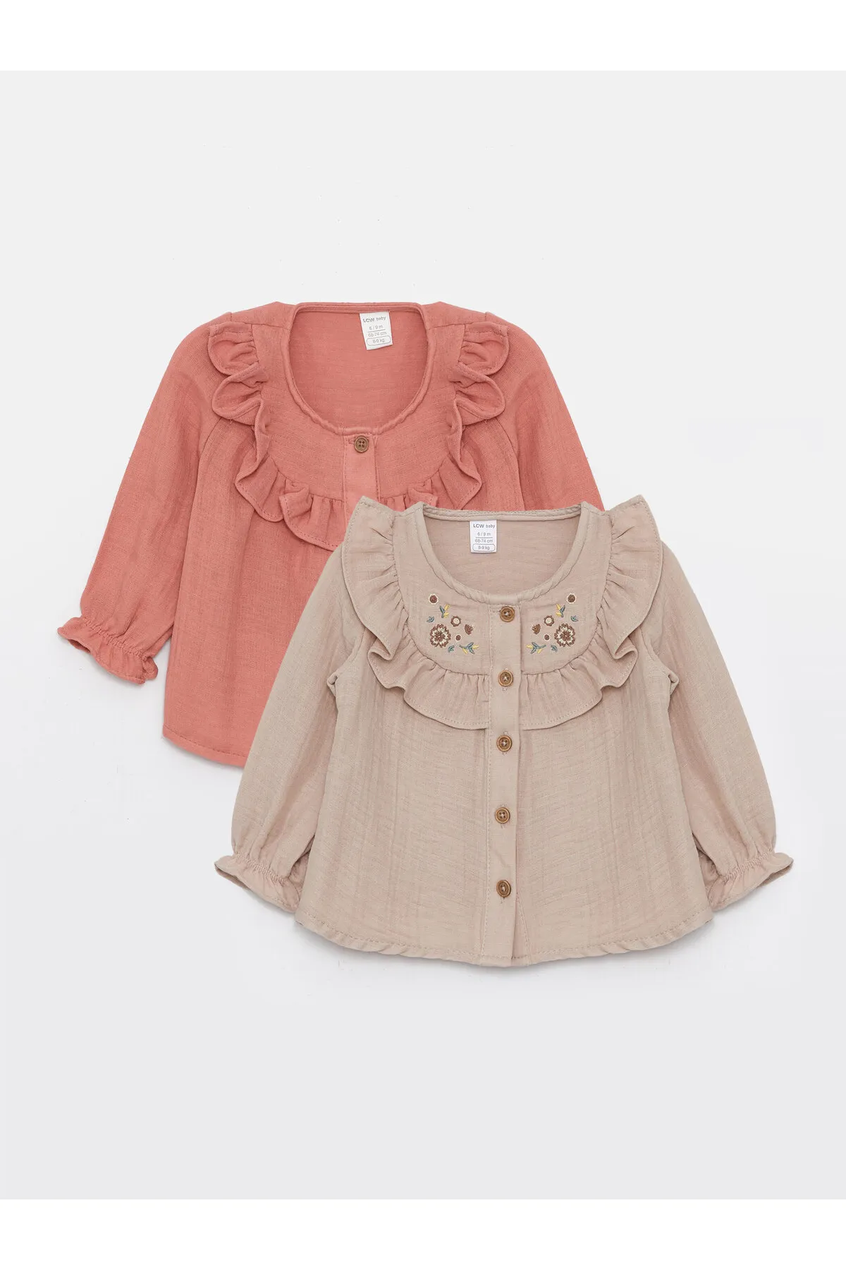 LC Waikiki  Baby-Blusen-Set mit Rundhalsausschnitt, 2 Stück