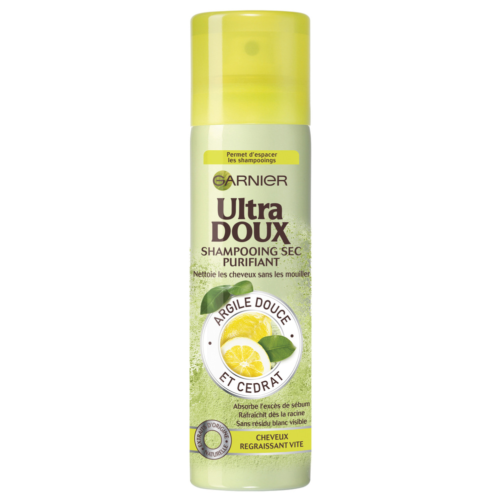 garnier Ultra Doux Argile Cédrat Shampooing Sec à l'Extrait de Citron
