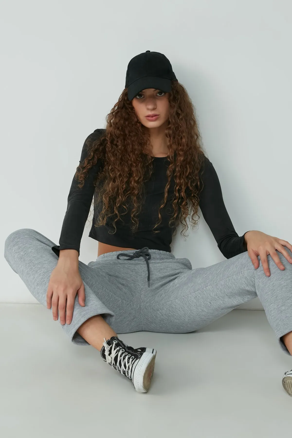 C&City  Jogginghose mit geradem Bein 901 Grau