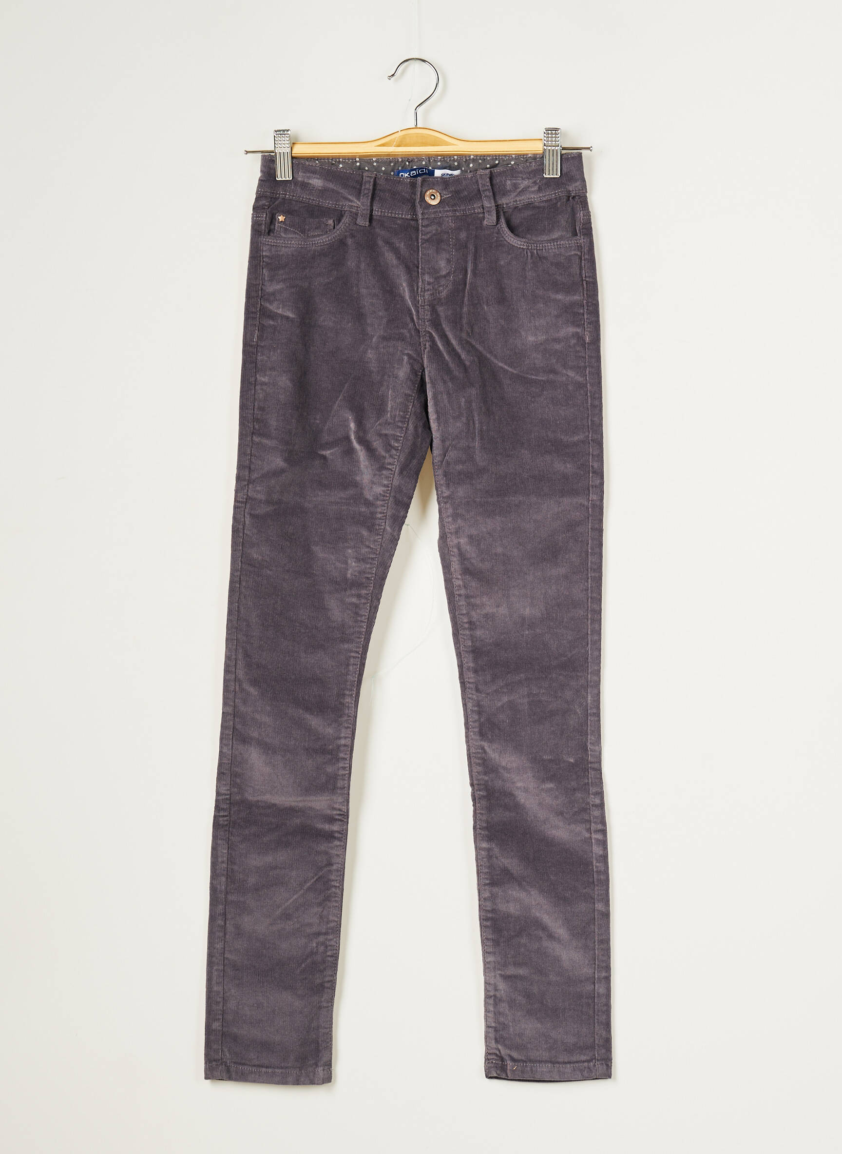 Okaidi Pantalons Slim Fille couleur gris