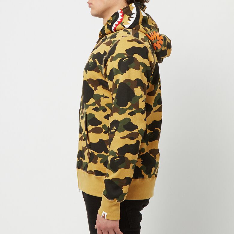 A Bathing Ape 1ST Camo Shark Full Zip Hoodie gelb