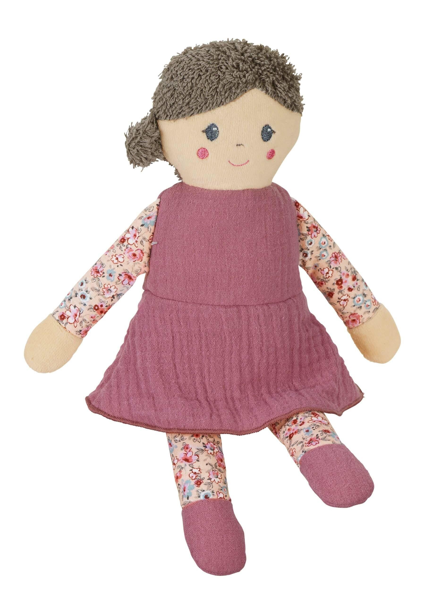 Spielpuppe Mädchen Sophie in Altrosa, 26 cm
