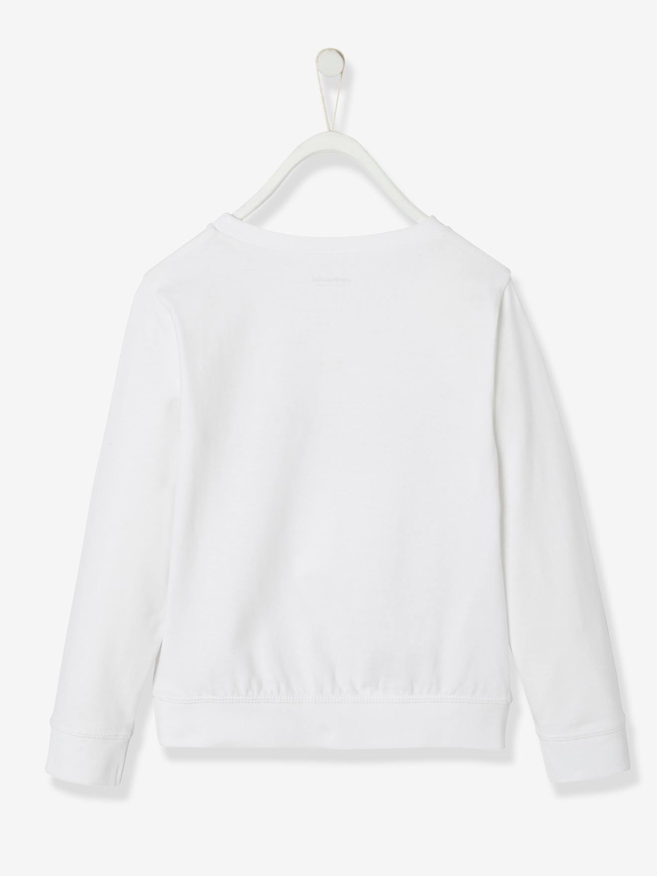 T-shirt fille motif irisé blanc