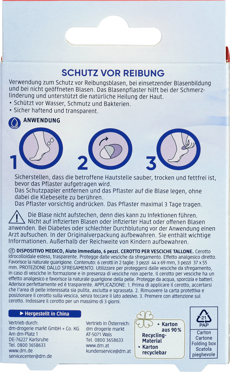 Blasenpflaster Ferse, 6 St