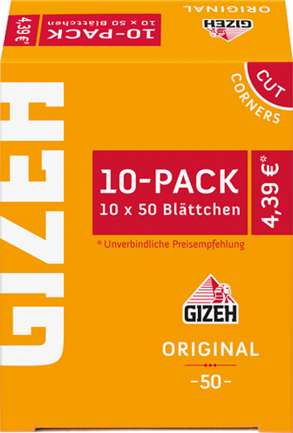 GIZEH gelb 10er Sparpack