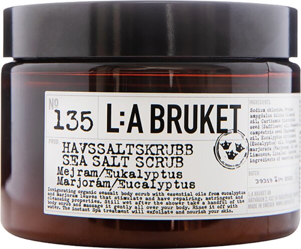 L:A Bruket No. 135 Sea Salt Scrub Marjoram / Eucalyptus Körperpeeling