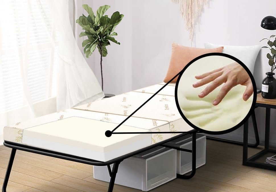 Klappmatratze HIGHLIVING Klappmatratz 10.5cm dick Visco Gedächtnisschaum Natür Bambu, HIGH LIVING