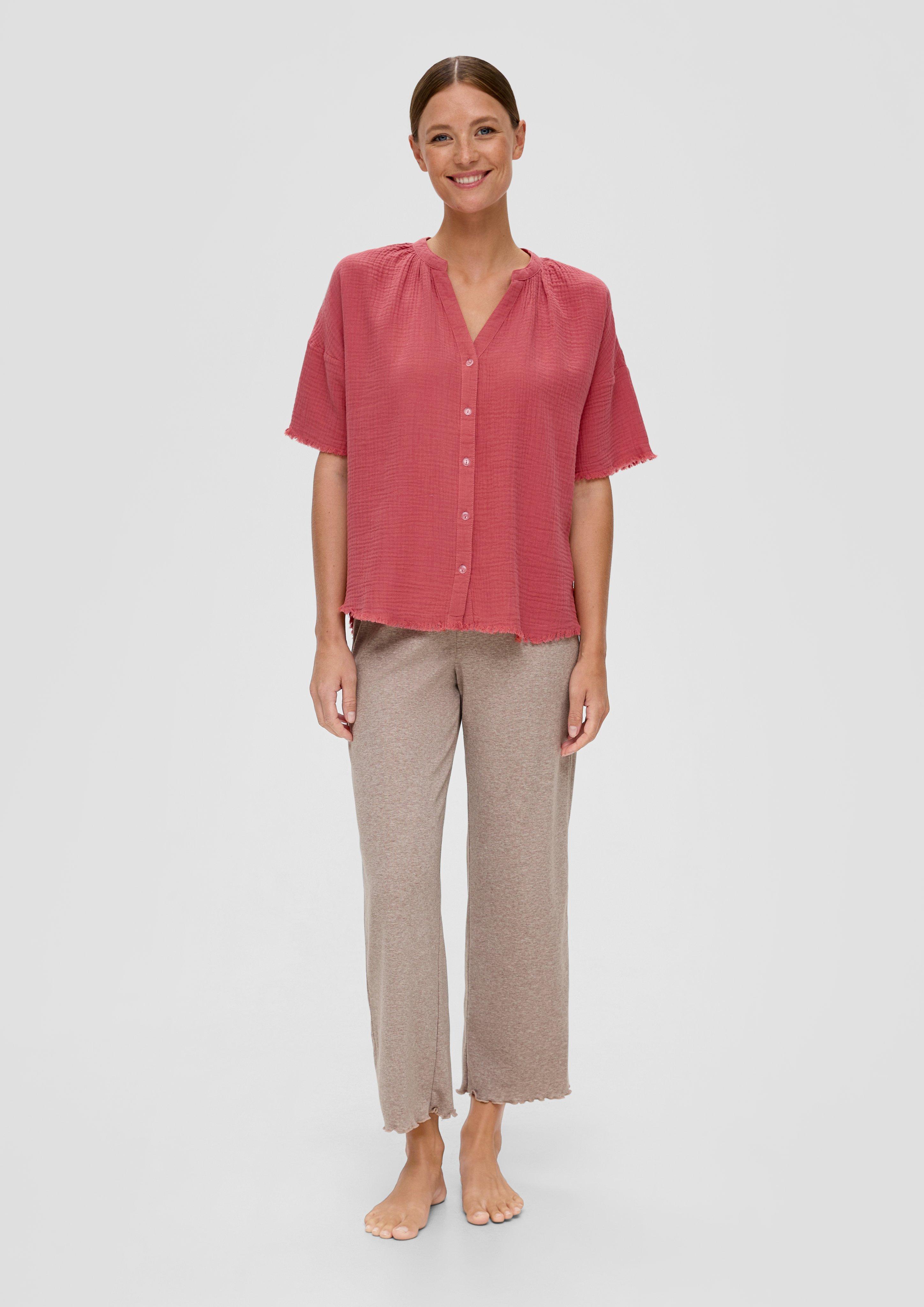 Pyjamashirt aus Musselin  6009075-3400