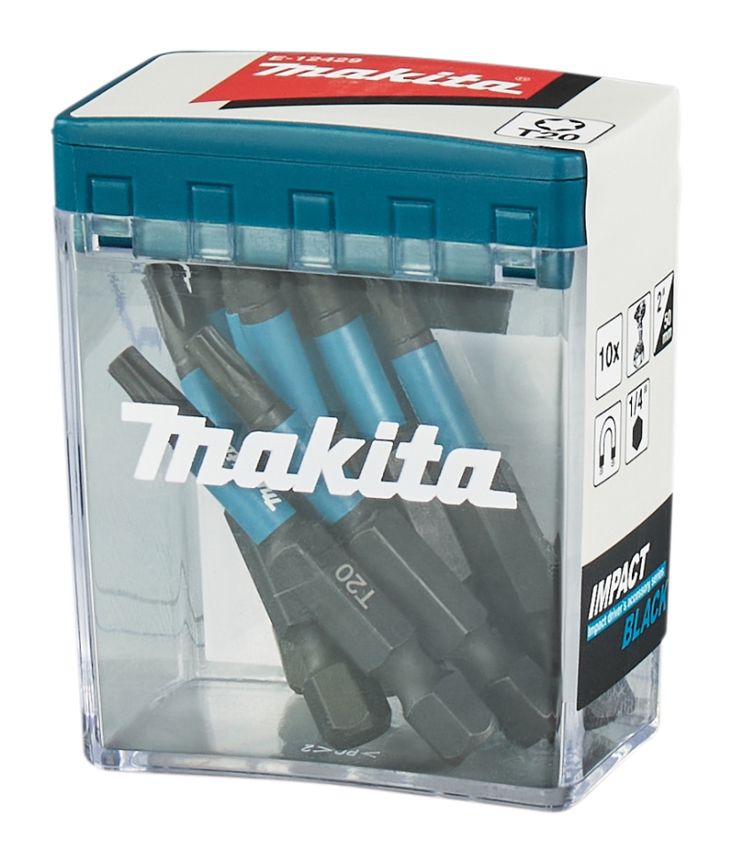 Makita Accessories E-12429 Bit șurubelniță cu impact T20x50mm Negru, 10 bucăți