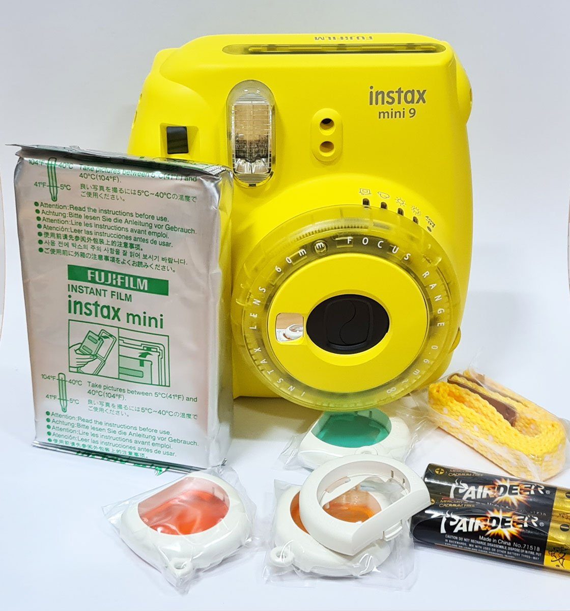 FUJIFILM Instax Mini 9 clear yellow Set Sofortbildkamera
