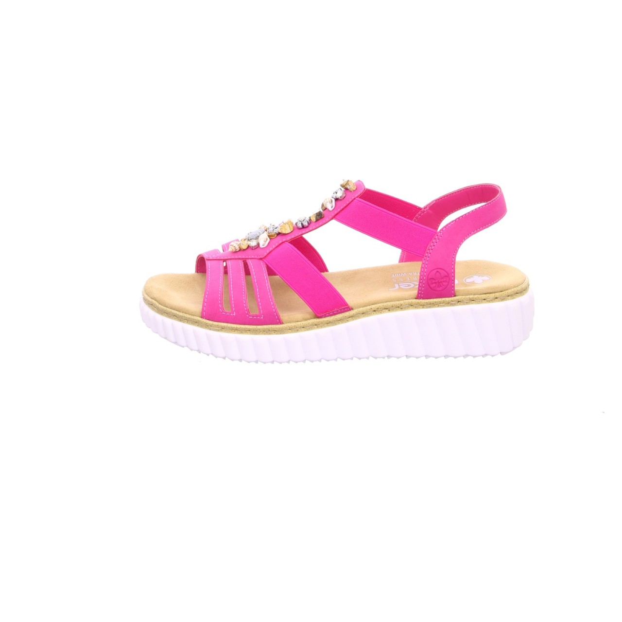 RIEKER Klassische Sandalen lila/pink