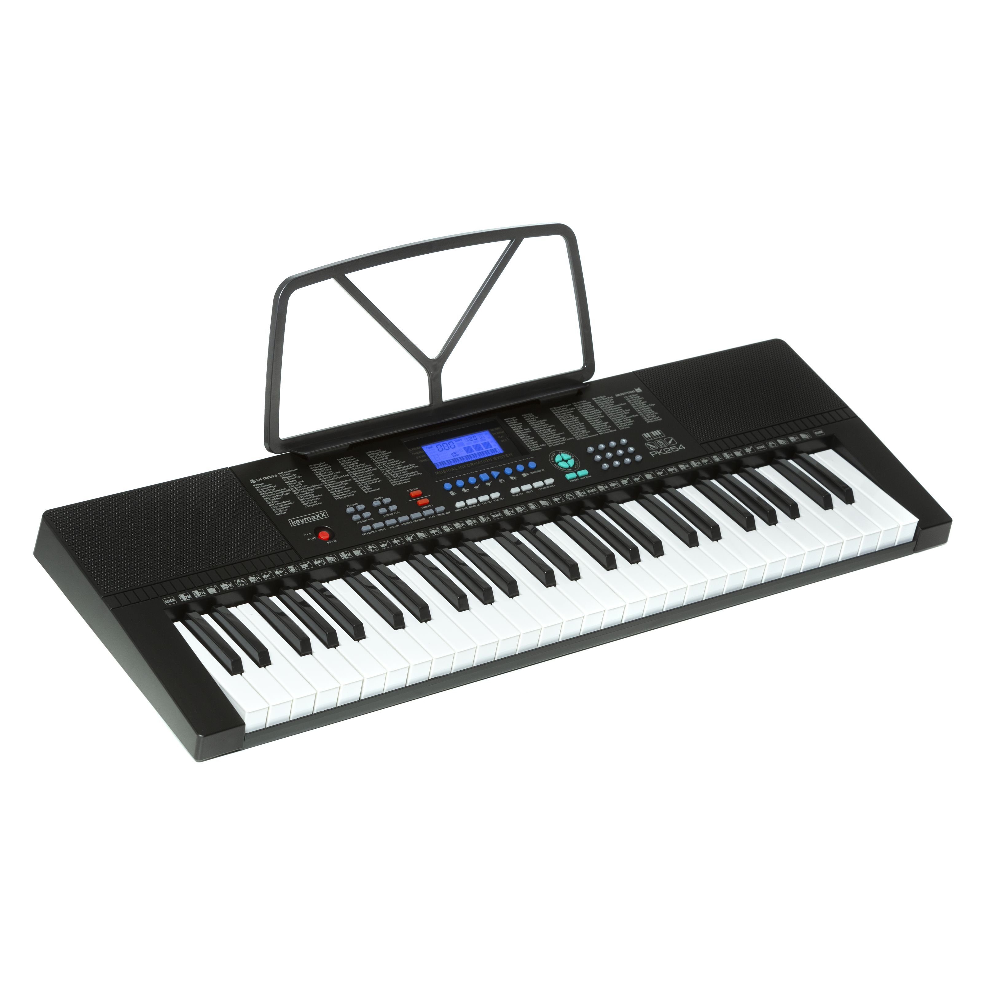 keymaXX Home Keyboard, Kinder Keyboard mit 54 Tasten, Mikrofon, Notenhalter, Effekte, Aufnahm