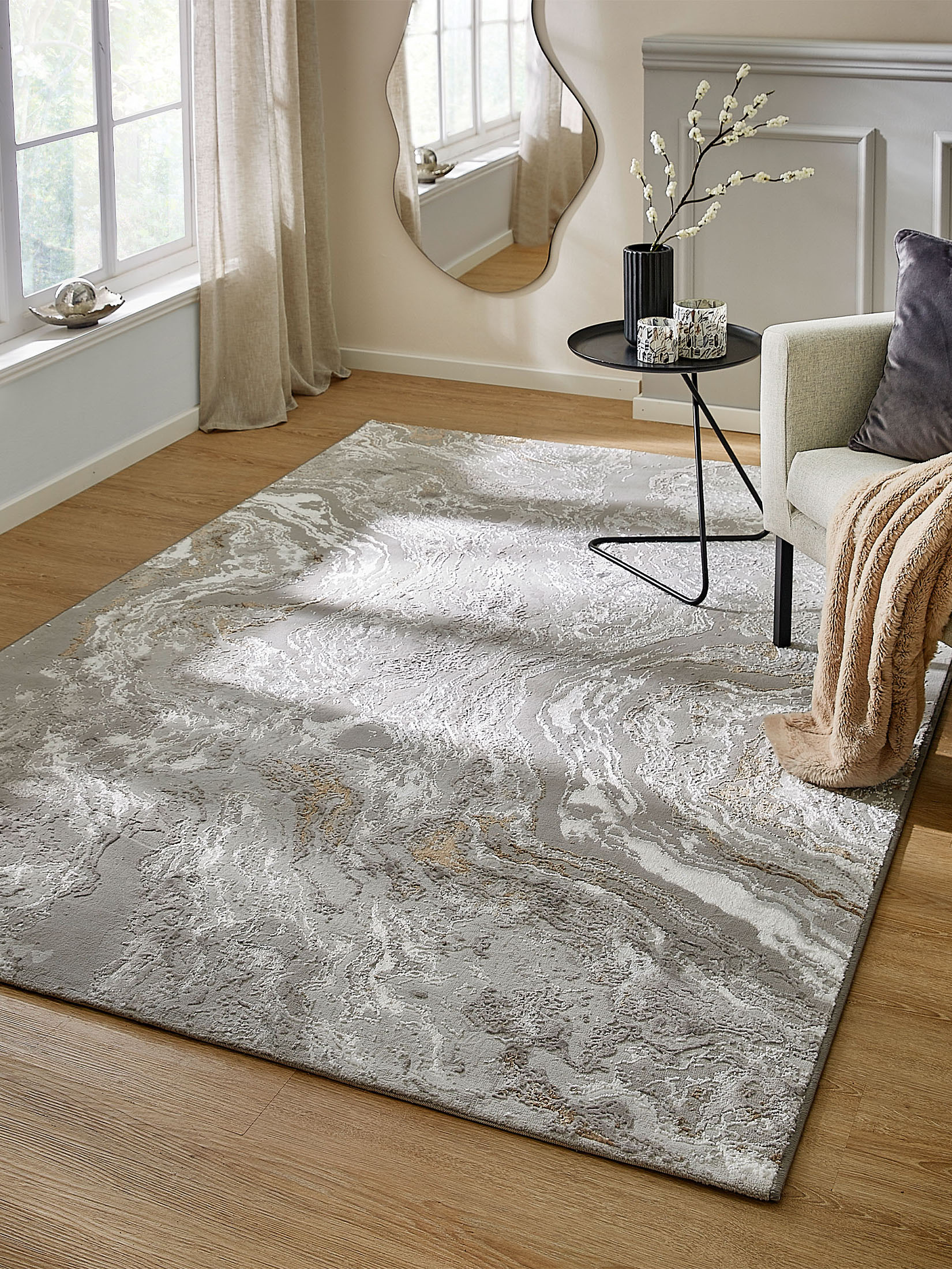 Biancone Moderner Teppich, Marmor